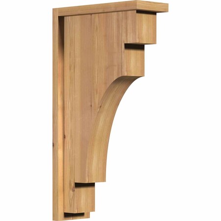 Ekena Millwork Mediterranean Smooth Corbel w/Backplate, Western Red Cedar, 5 1/2"W x 14"D x 26"H COR06X14X26MED01SWR
